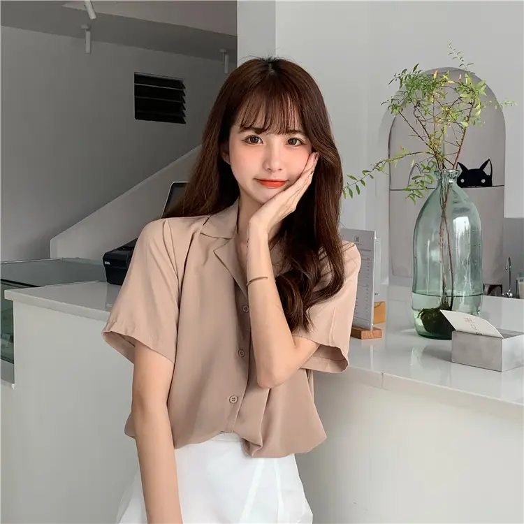 Elegant Lapel White Shirt Women Summer 2025 — feature 34