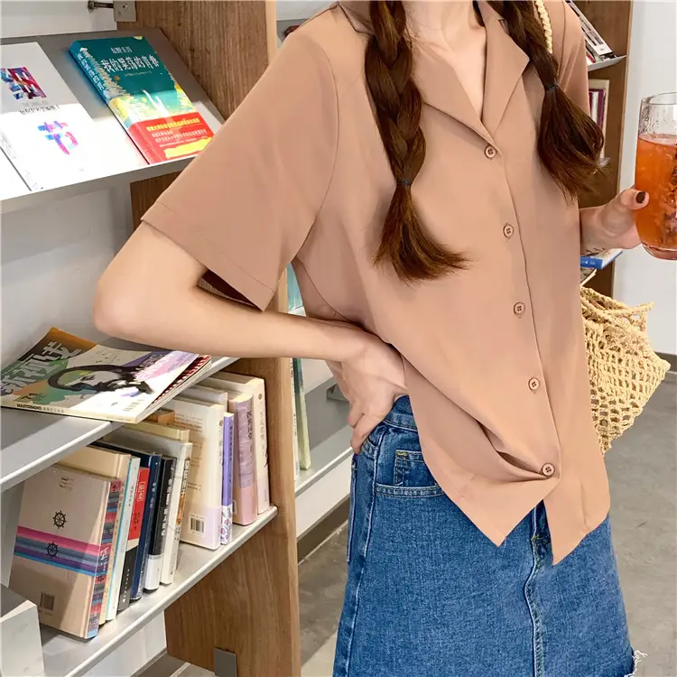 Elegant Lapel White Shirt Women Summer 2025 — feature 42