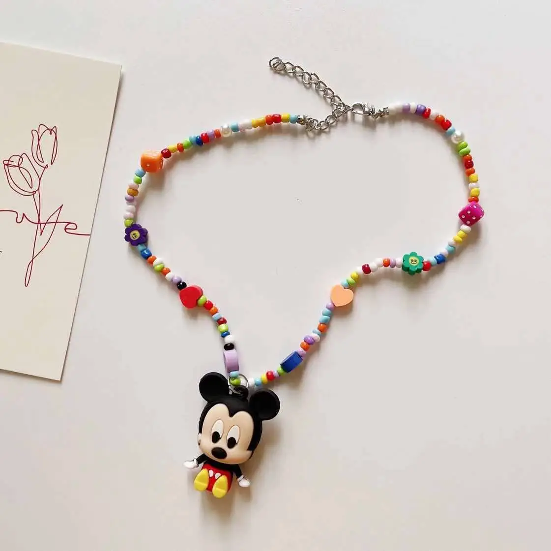 New Ins Niche Cartoon Monster Necklace Women's Hip-Hop All-Match Sweater Chain Accessories - Image 2