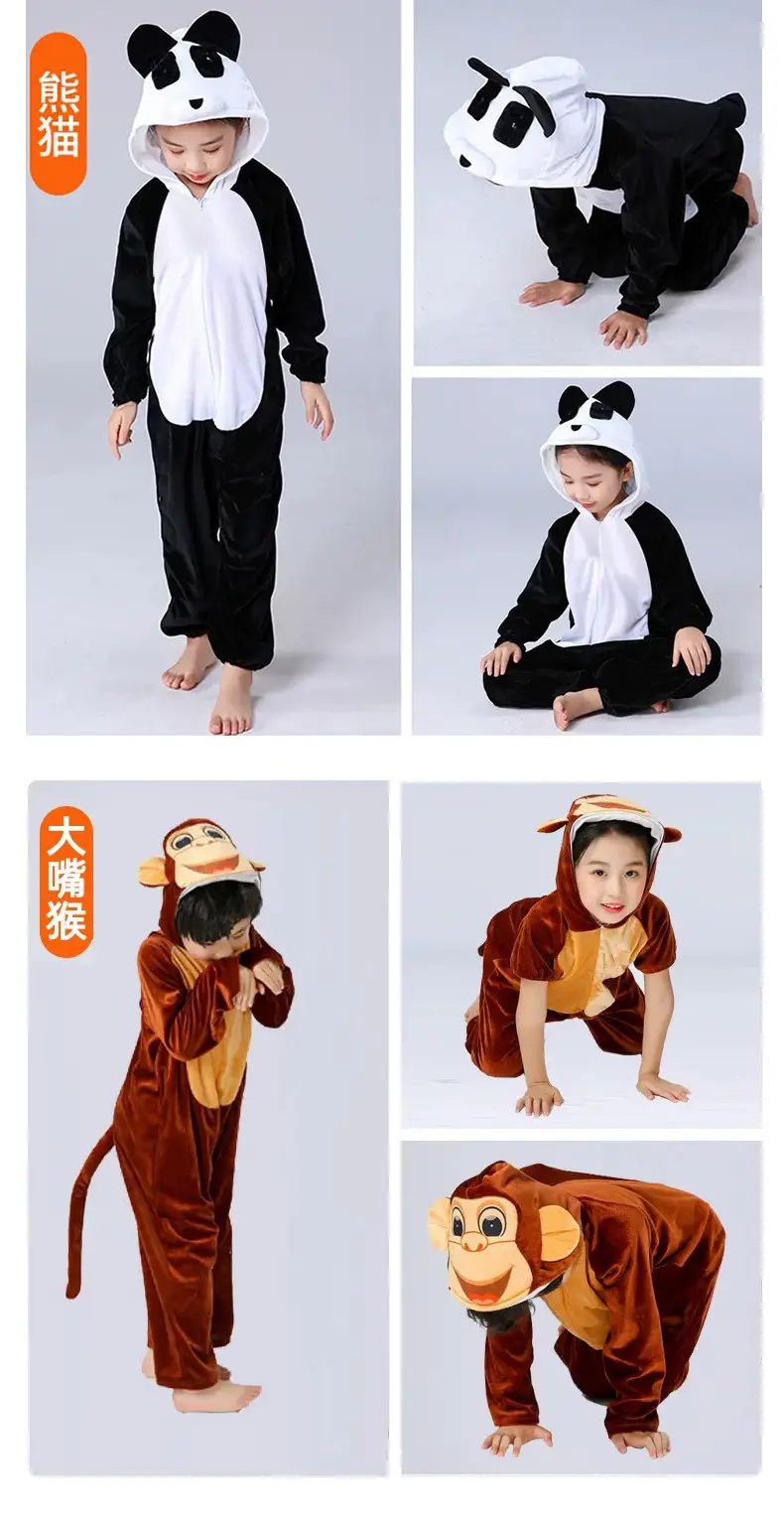 White Rabbit Hooded Suit for Kids Animal Performance Clothing — feature 4