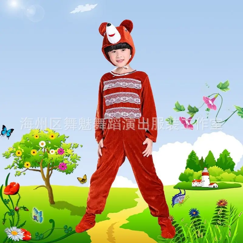 White Rabbit Hooded Suit for Kids Animal Performance Clothing