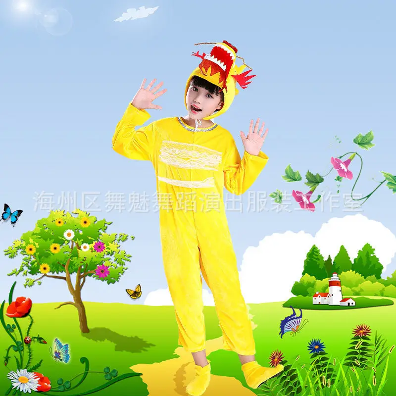 White Rabbit Hooded Suit for Kids Animal Performance Clothing