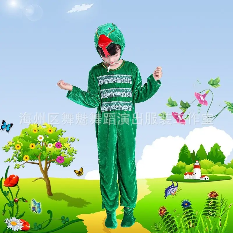 White Rabbit Hooded Suit for Kids Animal Performance Clothing