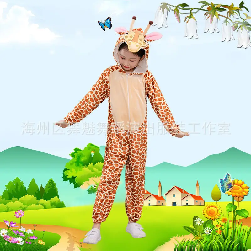 White Rabbit Hooded Suit for Kids Animal Performance Clothing