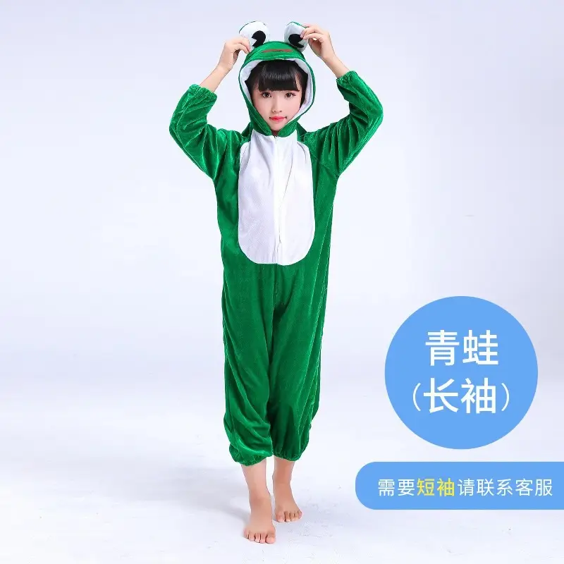White Rabbit Hooded Suit for Kids Animal Performance Clothing