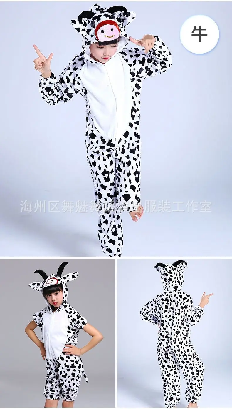 White Rabbit Hooded Suit for Kids Animal Performance Clothing