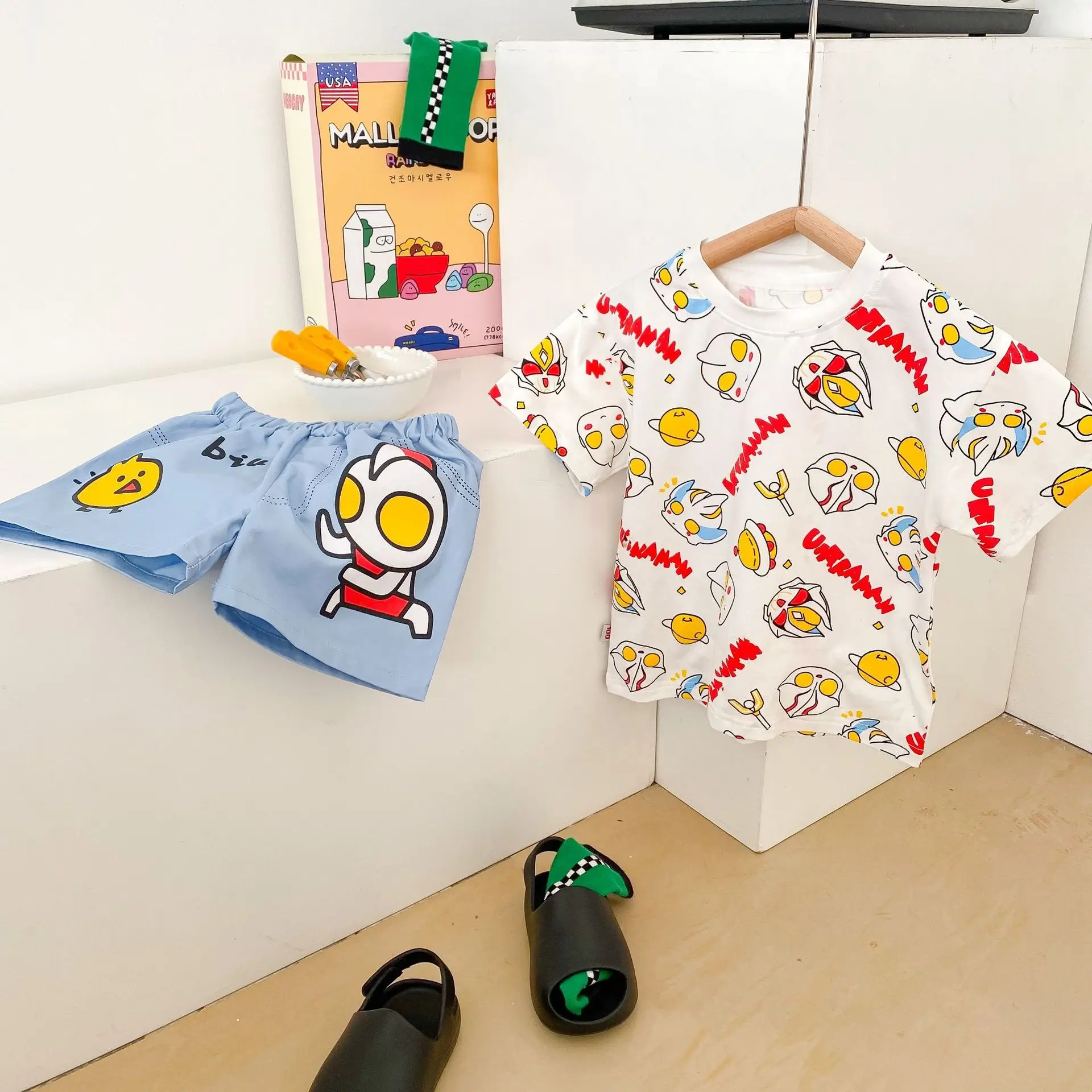 2023 Summer Baby Boys Girls Letter Print Shorts Set - Image 4
