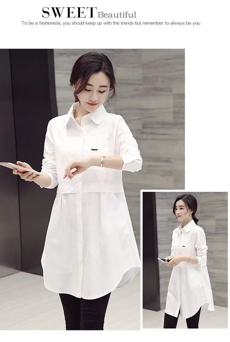 Women's New Plaid Shirt Long Sleeve Spring Fall Loose Large — feature 8