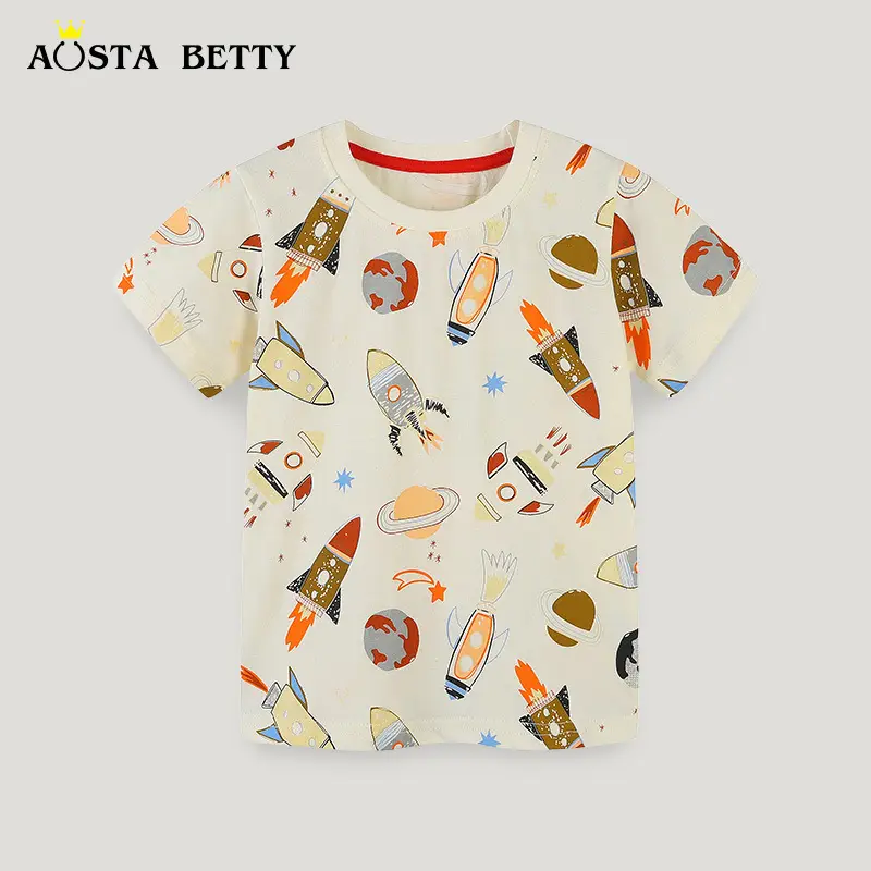 Boys Cartoon Print T-Shirt Summer Wear - Image 2