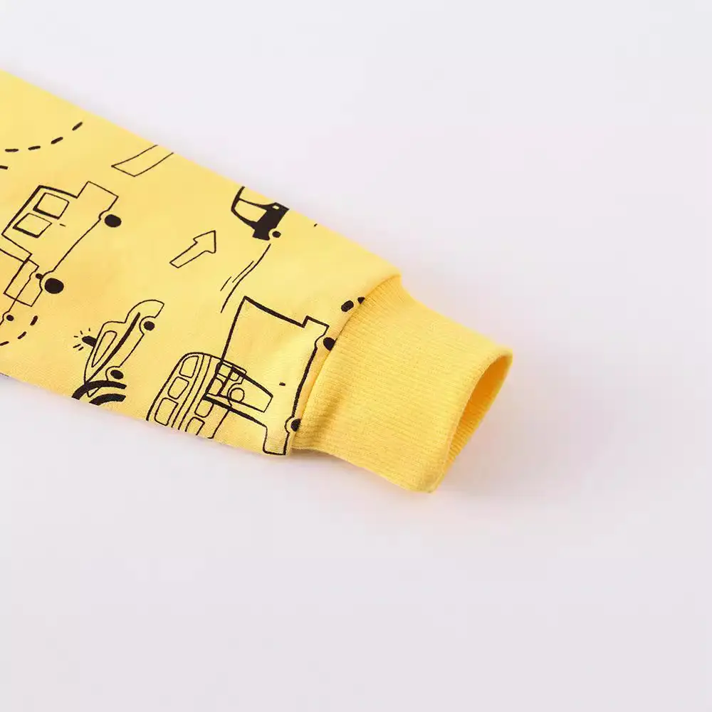 Boys Girls Cartoon T-Shirt Yellow Kitten Print - Image 4
