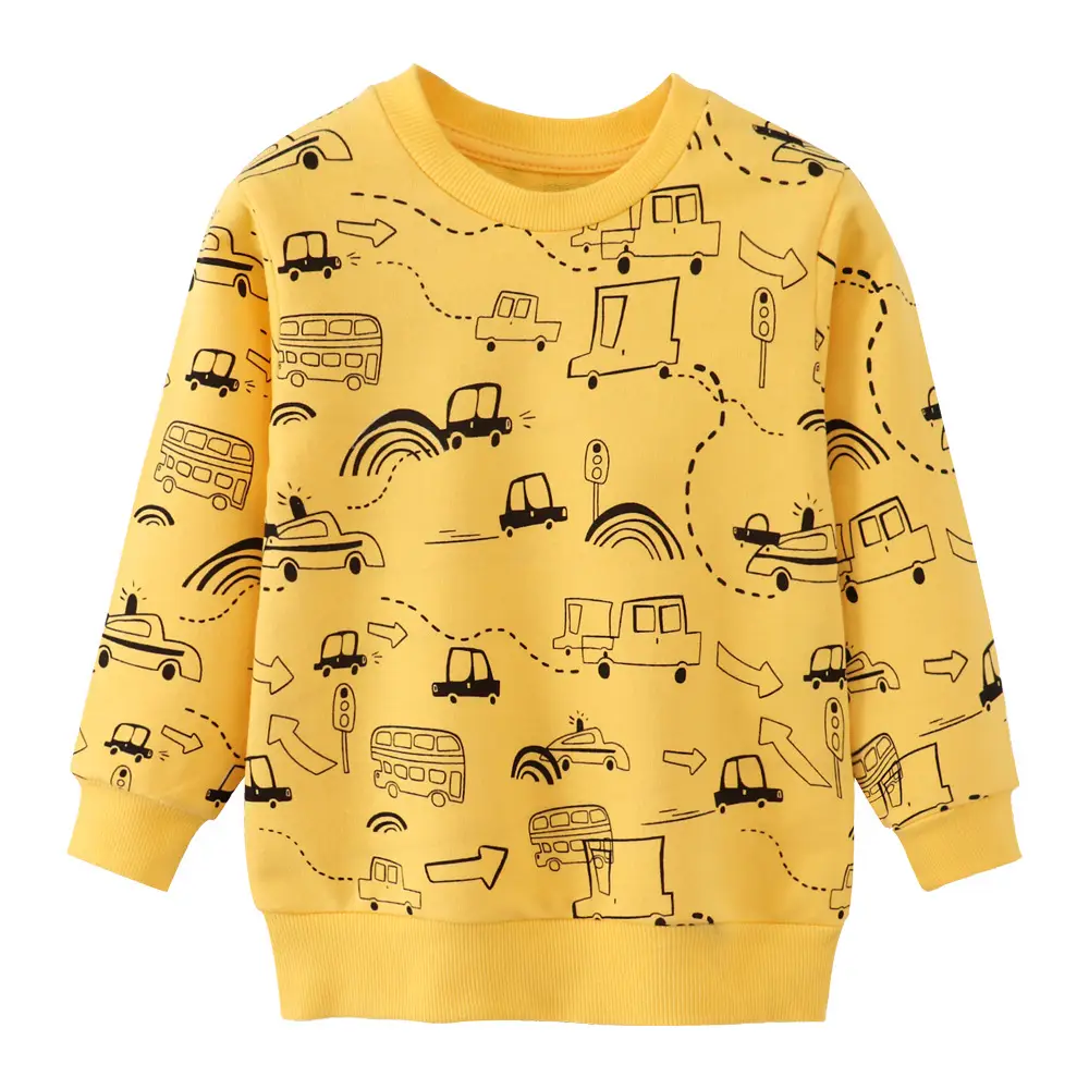 Boys Girls Cartoon T-Shirt Yellow Kitten Print - Image 5