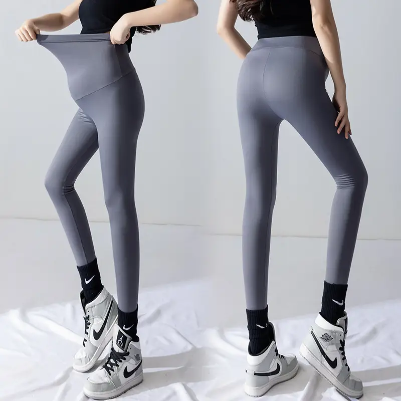 Maternity Yoga Pants Black Elastic Leggings - Image 9