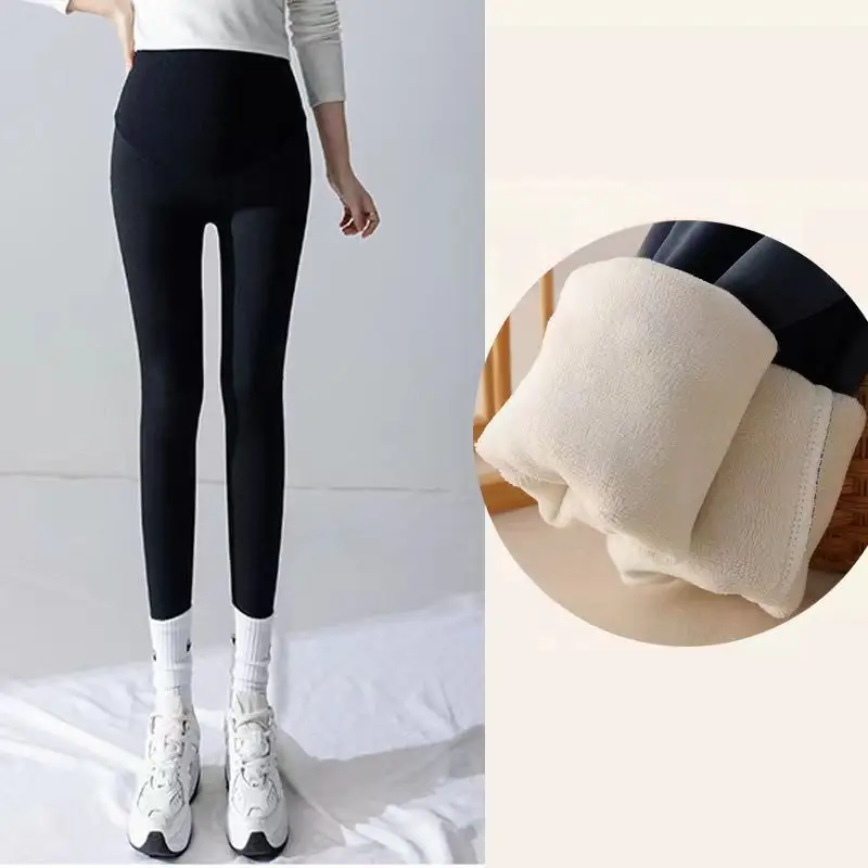 Maternity Yoga Pants Black Elastic Leggings - Image 3
