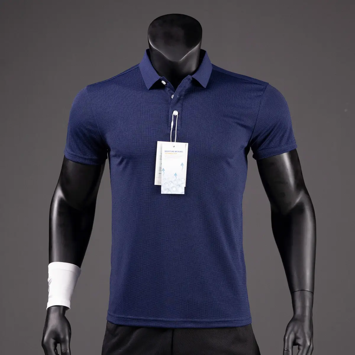 Red Polo Shirt with Custom Logo, Sweat-Wicking, Quick-Drying