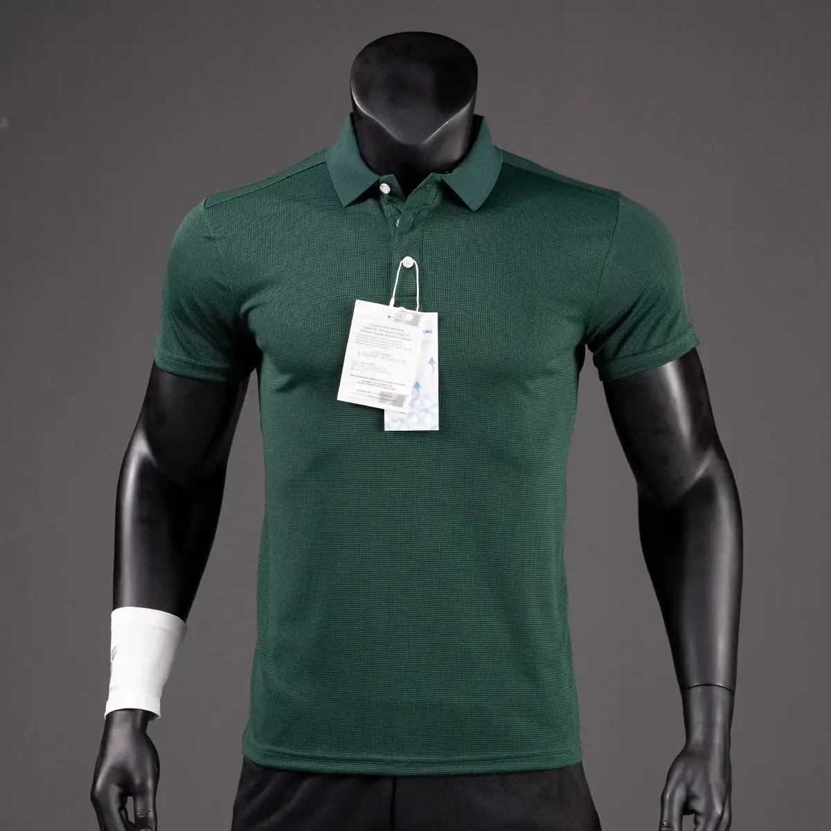 Red Polo Shirt with Custom Logo, Sweat-Wicking, Quick-Drying