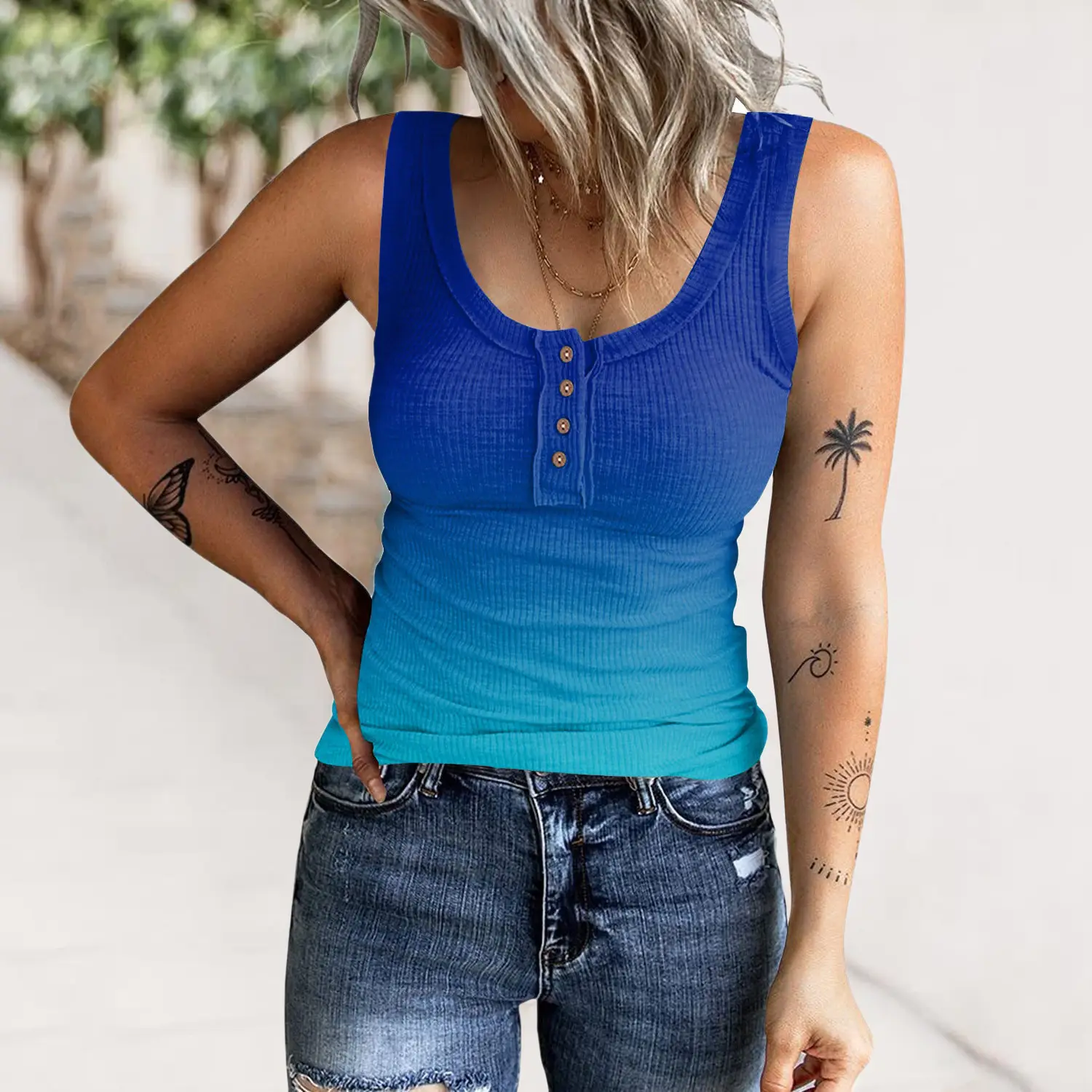 YC0887-Gradient Blue