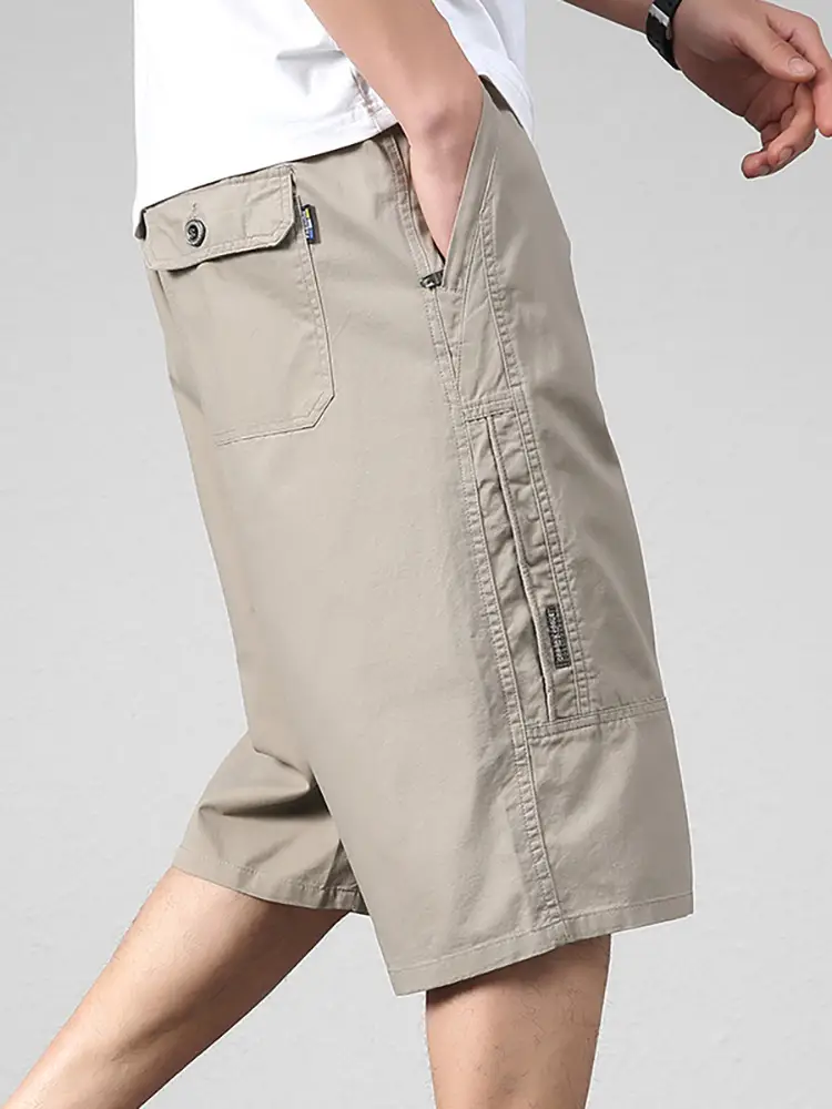 Zoro Men Cotton Cropped Shorts Medium Straight Leg - Image 10