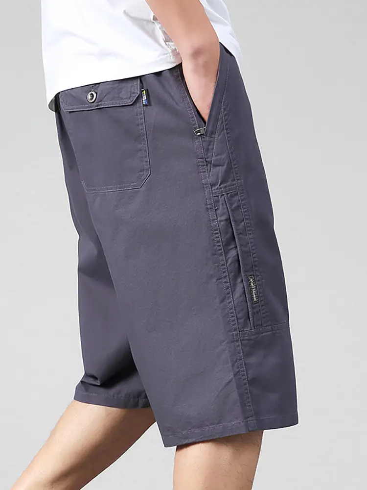 Zoro Men Cotton Cropped Shorts Medium Straight Leg - Image 12