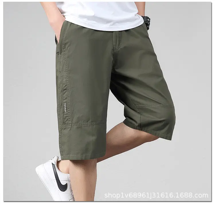 Zoro Men Cotton Cropped Shorts Medium Straight Leg — feature 5