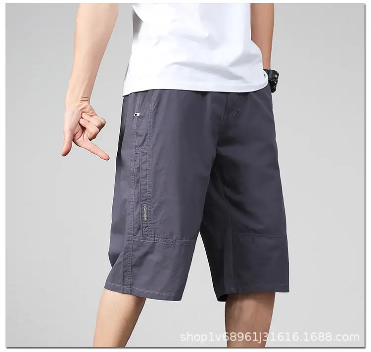 Zoro Men Cotton Cropped Shorts Medium Straight Leg — feature 9