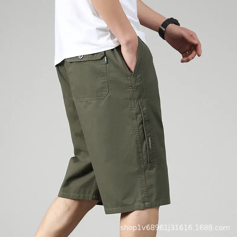 Zoro Men Cotton Cropped Shorts Medium Straight Leg - Image 2