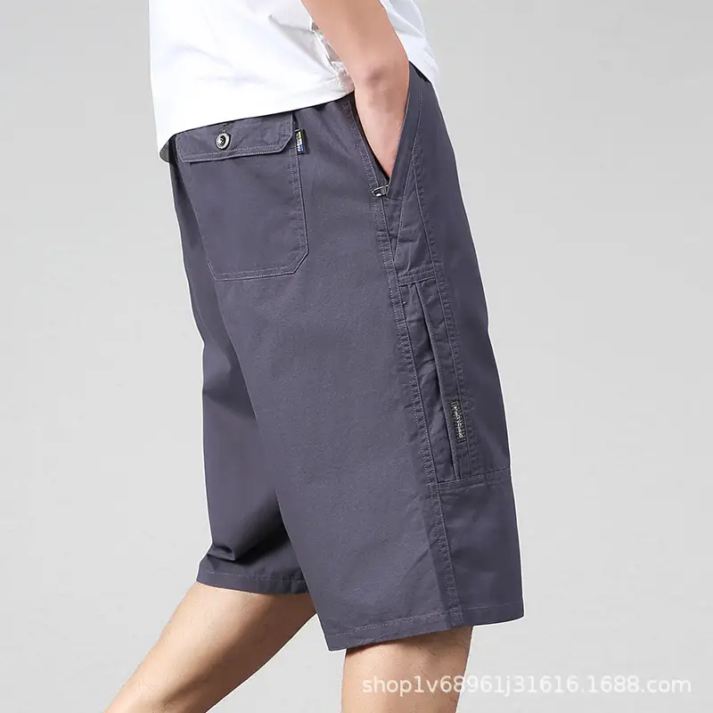 Zoro Men Cotton Cropped Shorts Medium Straight Leg - Image 3