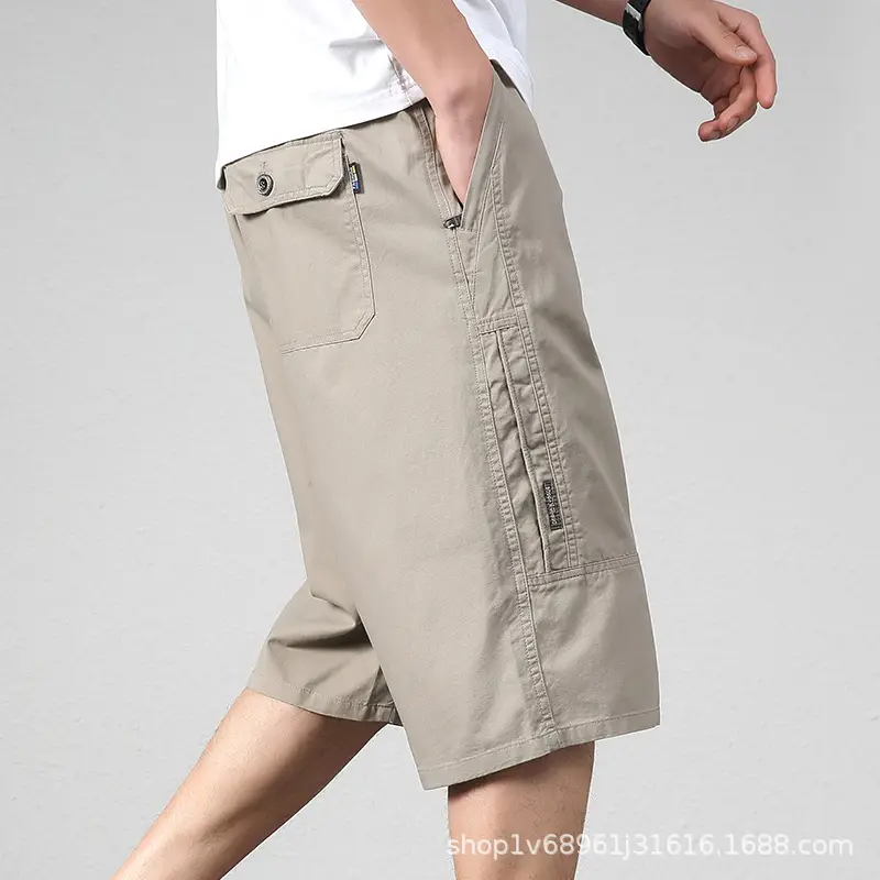 Zoro Men Cotton Cropped Shorts Medium Straight Leg - Image 4