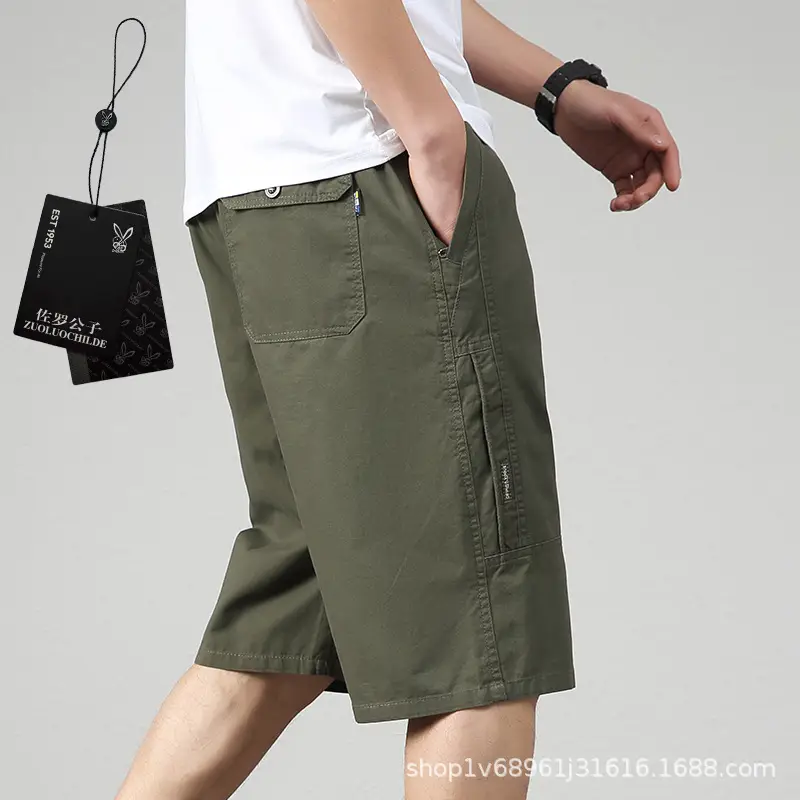 Zoro Men Cotton Cropped Shorts Medium Straight Leg - Image 6