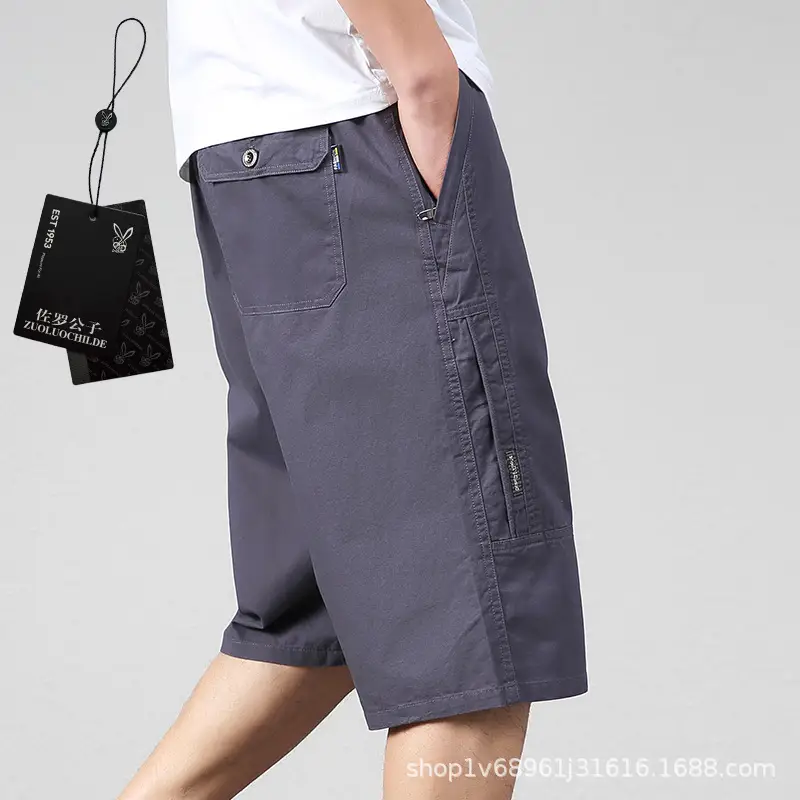 Zoro Men Cotton Cropped Shorts Medium Straight Leg - Image 7