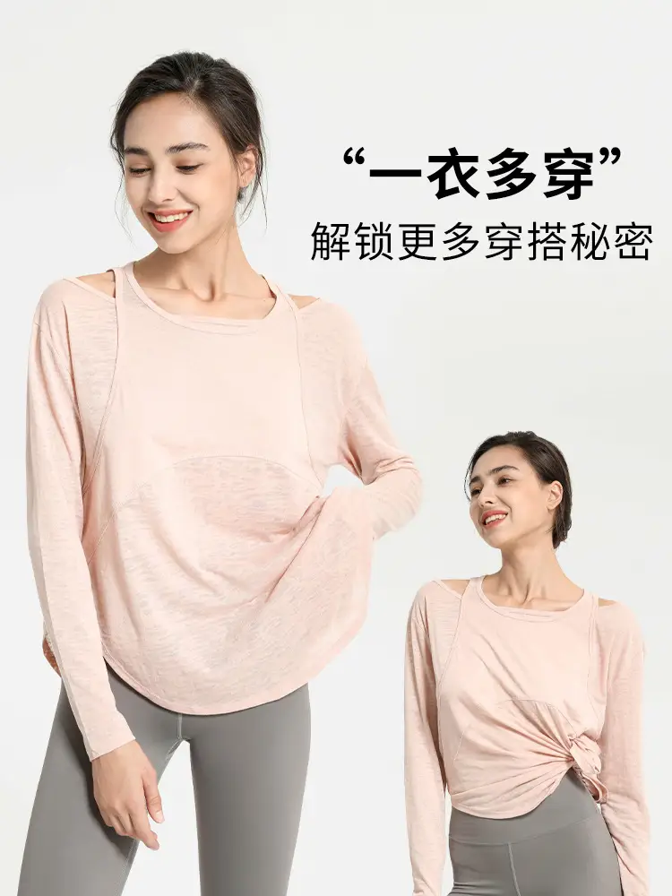 Women's Olive Green Long Sleeve Yoga Top - Image 10