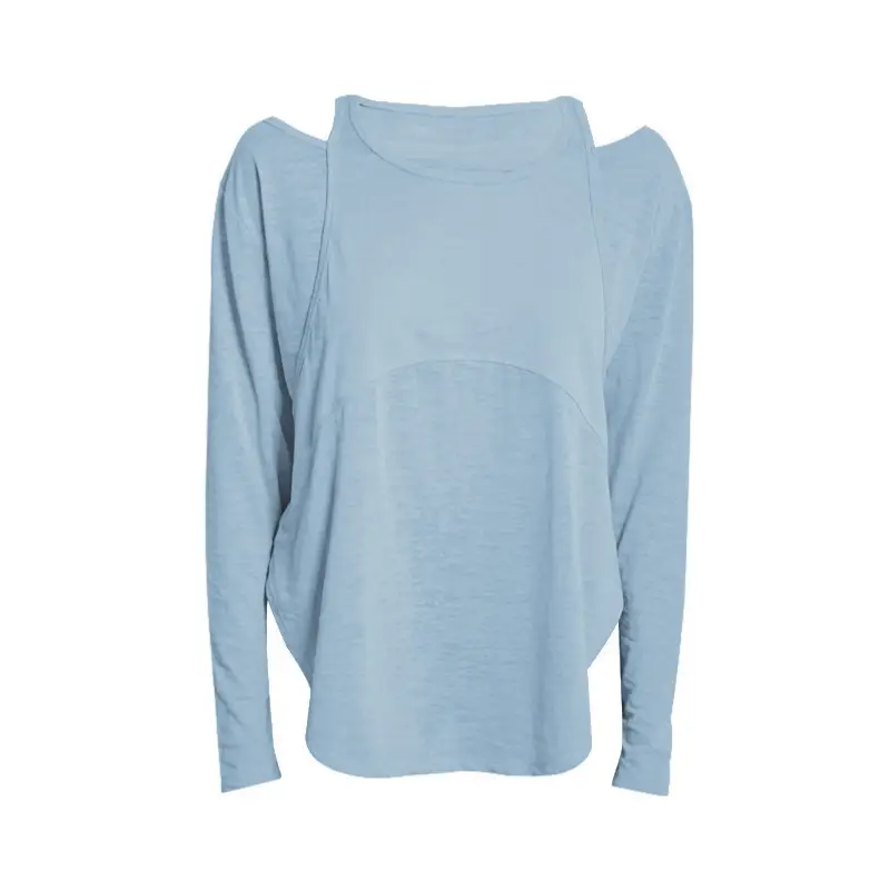 Women's Olive Green Long Sleeve Yoga Top - Image 8