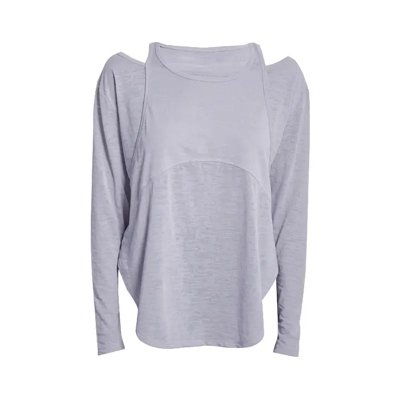 Women's Olive Green Long Sleeve Yoga Top - Image 4