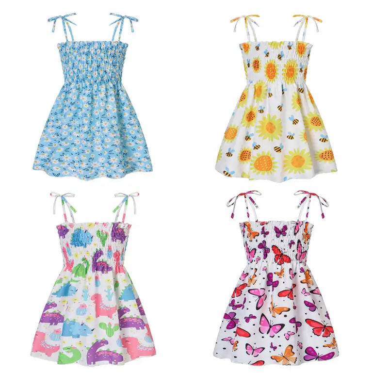 2024 Summer Printed Butterfly Toddler Dress for Girls - Image 5