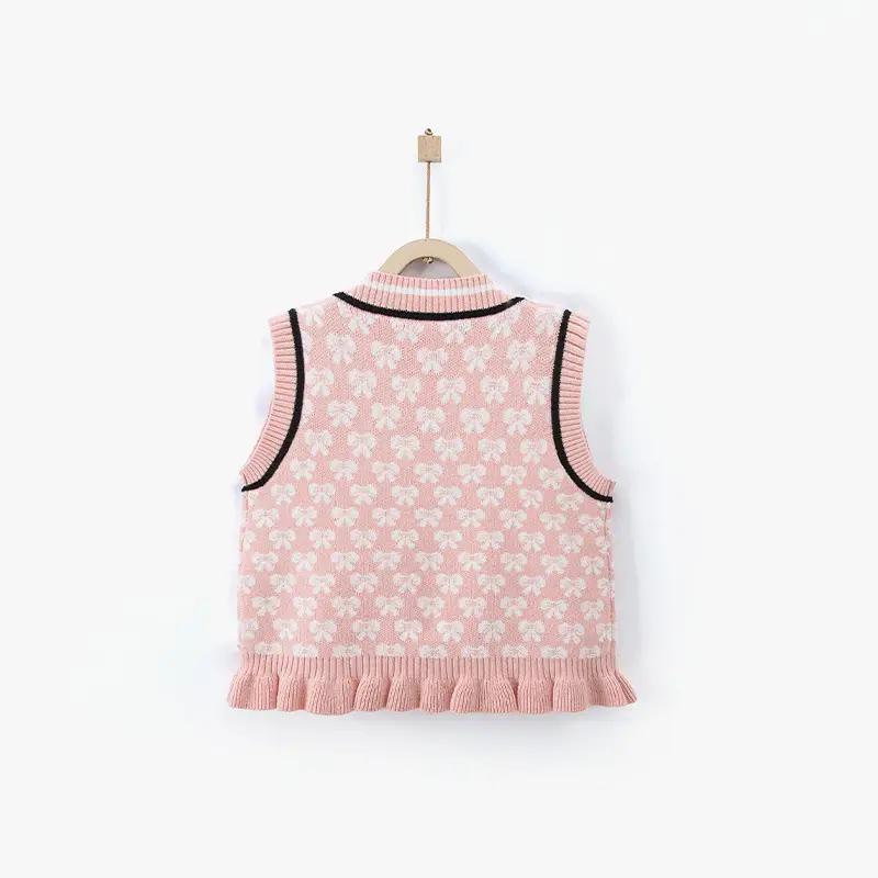 Pink Korean Style Baby's Vest for Girls - Image 3