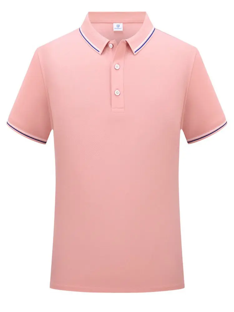 Men & Women Blue Polo Shirt with Logo Print - Image 16