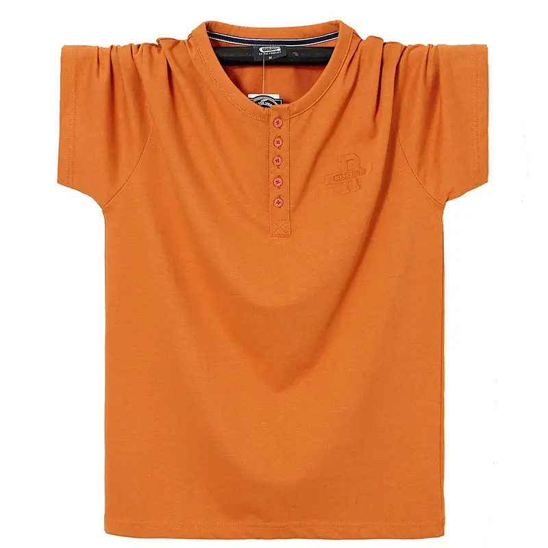 Men Blue Open Button T-Shirt Korean Style Slim Fit - Image 8