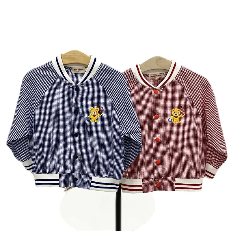 Children Japanese Style Cartoon Baseball Jacket Blue Pink - Image 4