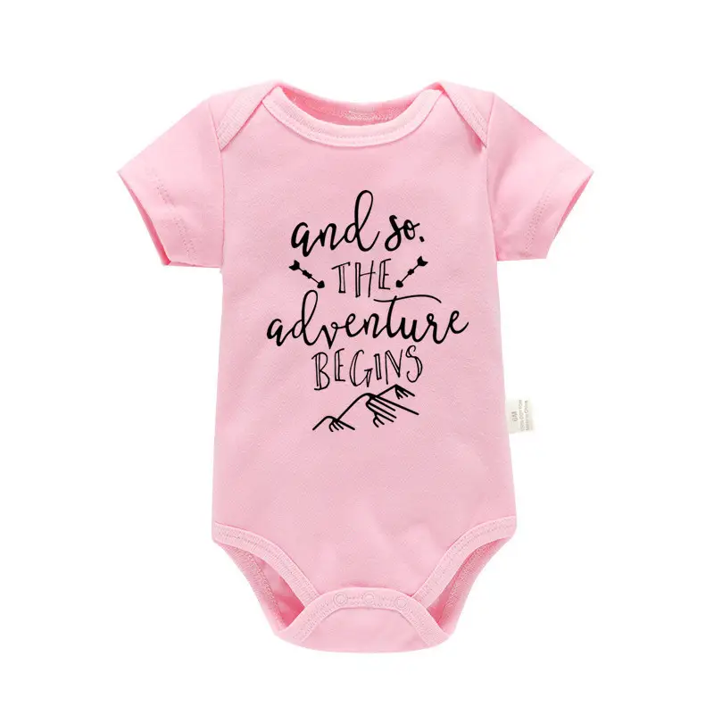 Pure Cotton Baby Crawling Suit Blue Short Sleeve