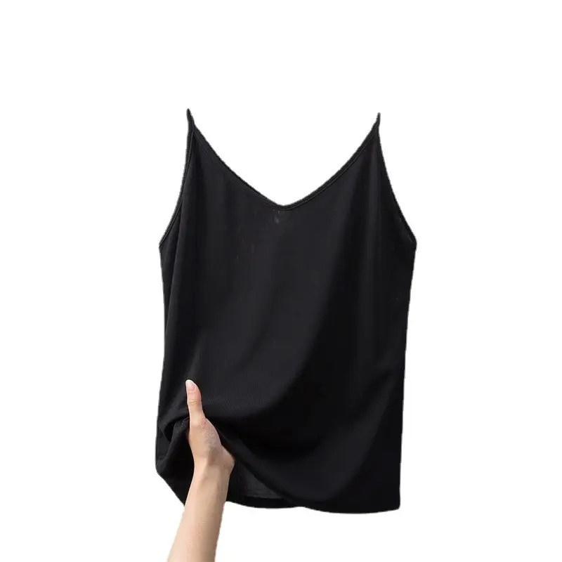 Black V-Neck Sleeveless Camisole Women - Image 9