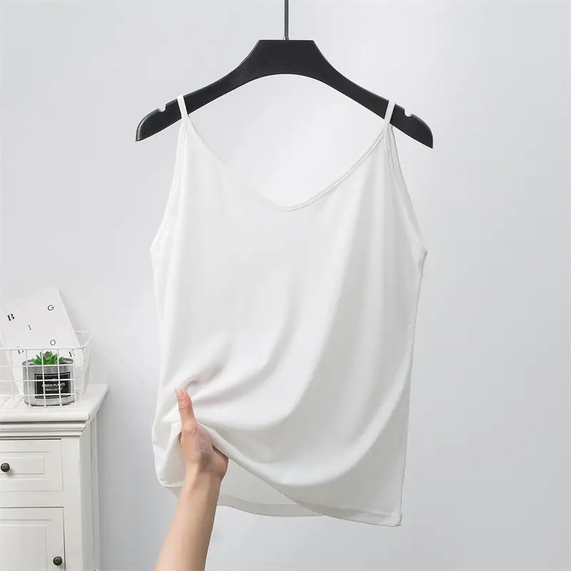 Black V-Neck Sleeveless Camisole Women - Image 2
