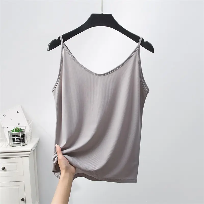 Black V-Neck Sleeveless Camisole Women - Image 3