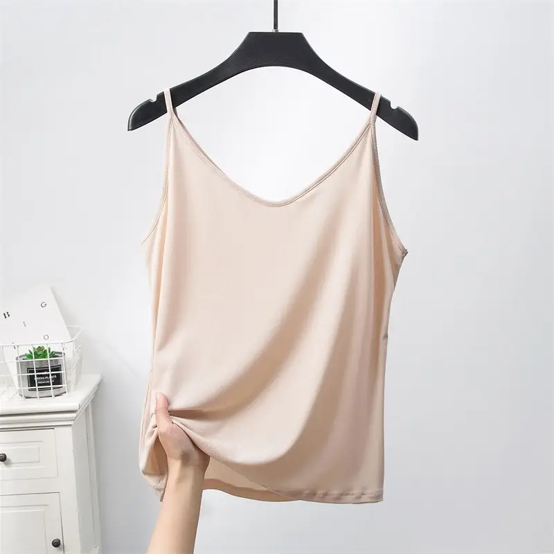 Black V-Neck Sleeveless Camisole Women - Image 4