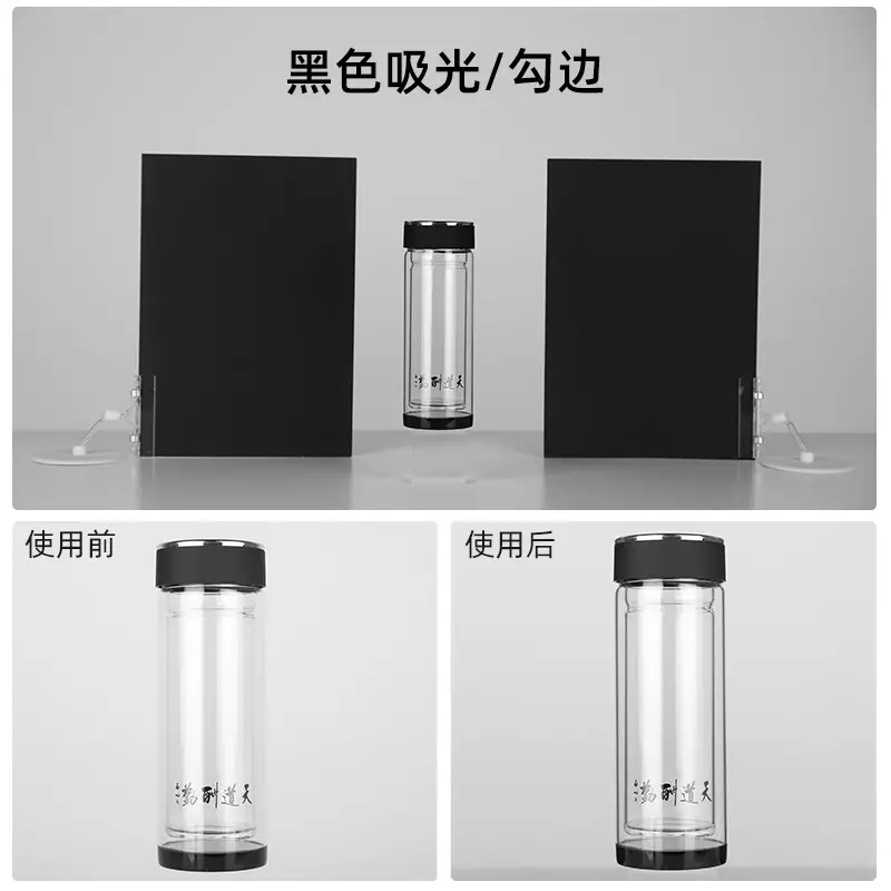 Photography cardboard gold and silver black and white background reflector fill light bright matte light absorption hook edge with photo props
