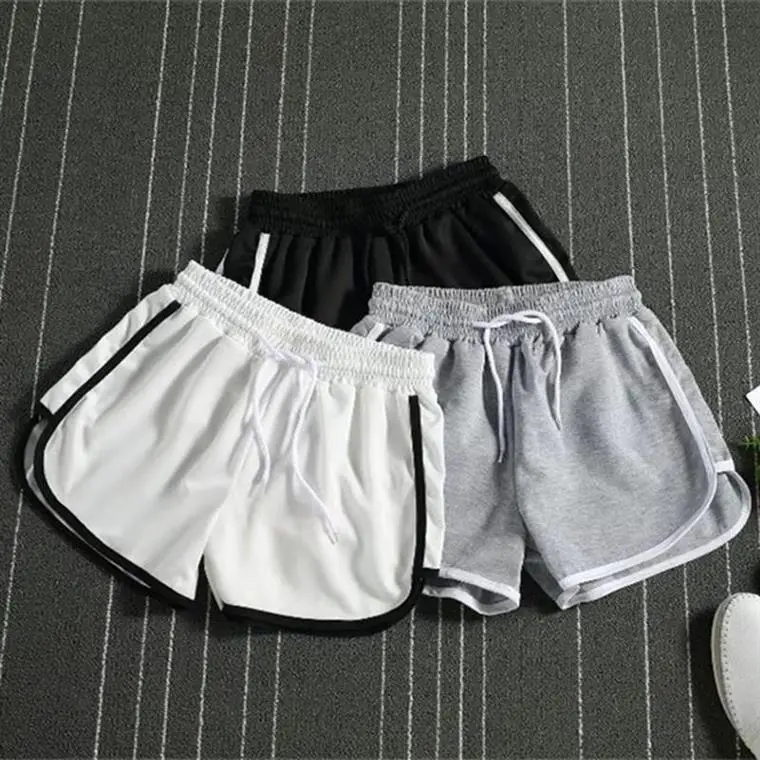 Men's White Black Striped Sports Shorts Large - Image 4