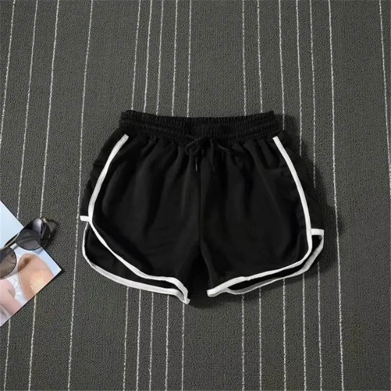 Men's White Black Striped Sports Shorts Large - Image 3