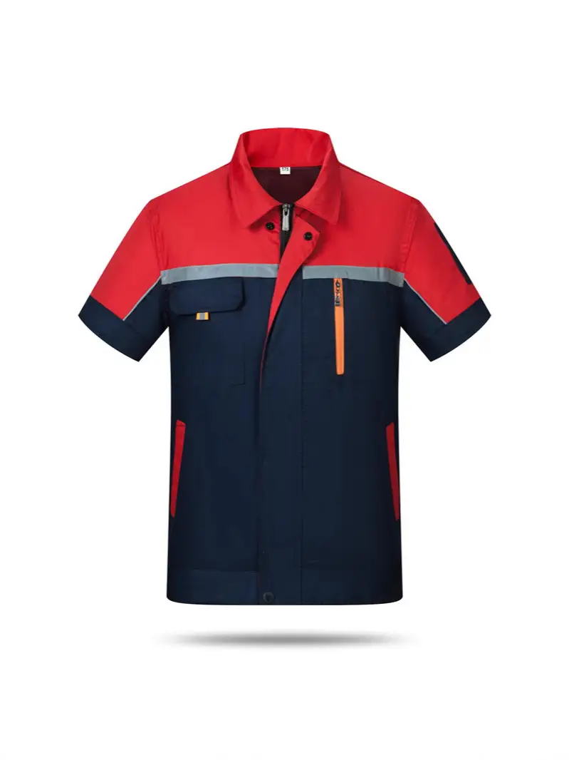 Men's Summer Overalls Short Sleeve Auto Repair Work - Image 7