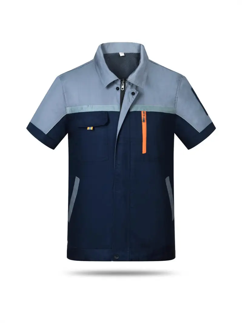 Men's Summer Overalls Short Sleeve Auto Repair Work - Image 8