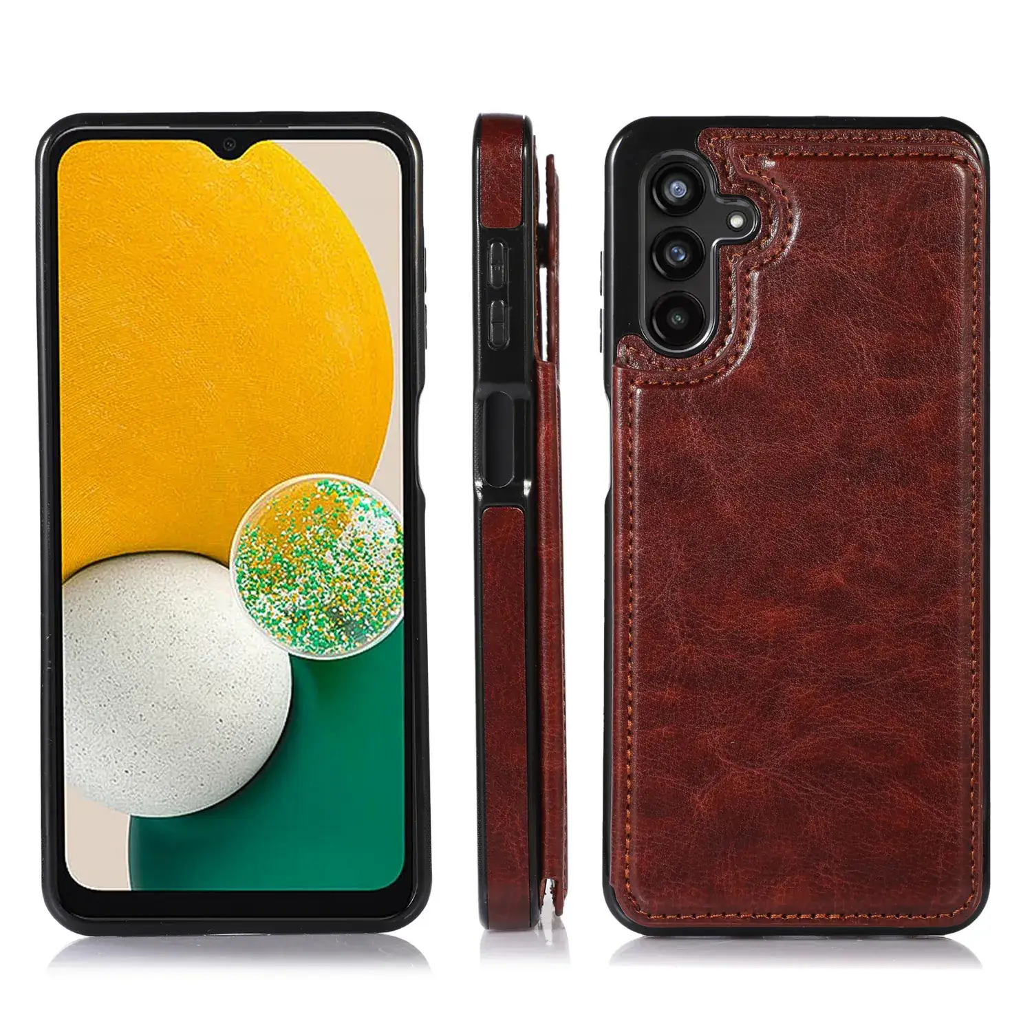 Samsung A13 Creative Leather Phone Case Rose Gold