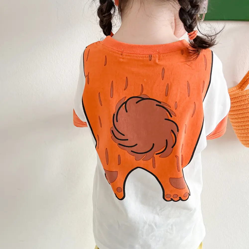 Tiger Print Cotton T-Shirt for Boys Summer
