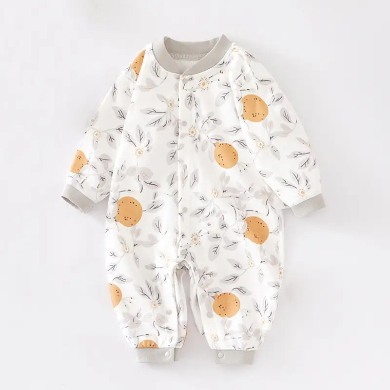 Newborn Pure Cotton Floral Pajamas Spring Summer - Image 2